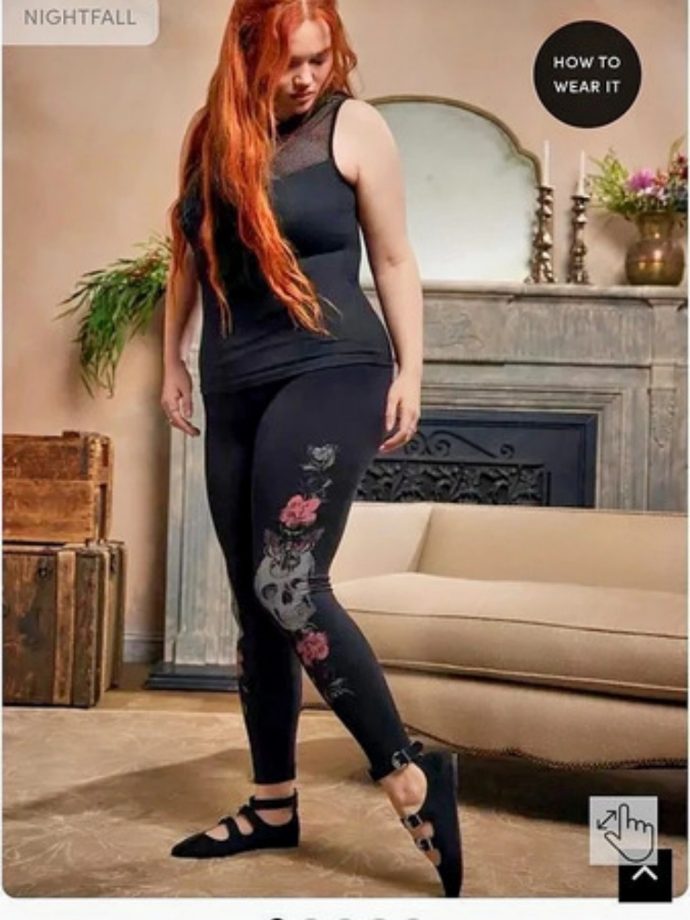 Torrid Nightfall Legging Floral Leggings in Black New